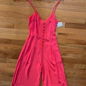 Free People Red Jumpsuit